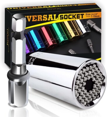 Universal Socket Wrench Set Tool  (Silver)  Brand New in Box !!