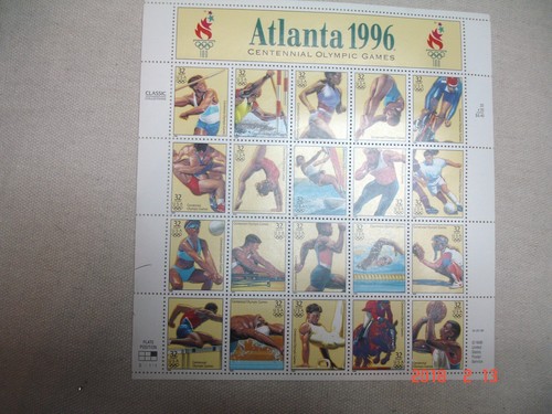 USPS Atlant Centennial Olympic Games 1996 Briefmarkenbogen - Bild 2 von 2
