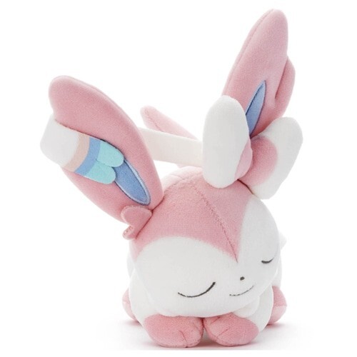 Pokemon Plush Sleeping Sylveon Stuffed Toy SUYASUYA Friend TAKARA TOMY - Picture 3 of 10