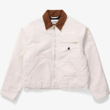 Carhartt Wip W' Og Detroit Jacket I032236 Salt /hamilton Brown Rinsed M