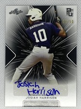 2021 LEAF PERFECT GAME AUTO JOSIAH HARRISON BLACK PAPER  22/50