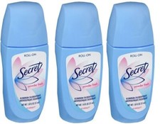 Secret Roll on Powder Fresh Deodorant 1.8oz Three Pack 