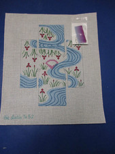 The Studio Midwest Handpainted Needlepoint Canvas Japanese Kimono Topper