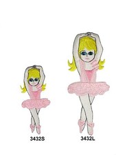 Pink Dance Ballet Dancer,Girl Embroidery Iron On Applique Patch