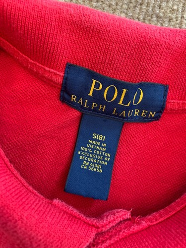Ralph Lauren Polo Knit Shirt Boys S (8) Short Sleeve Cotton Pullover - Picture 5 of 5