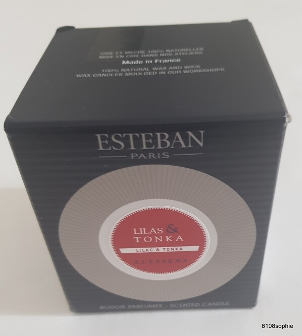 Bougie parfumée Lilas et Tonka ESTEBAN 170 gr pour ambiance maison