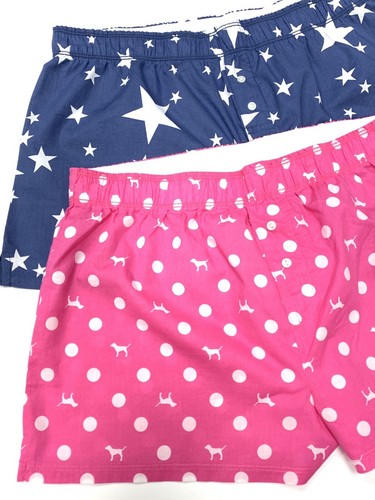 Victoria Secret ROSA Mujer Algodón Dormir Cuadrado Peso Ligero Corto Paquete de 2 Talla S - Imagen 3 de 9