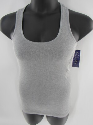 Miles Max Cyrus Azria Women Junior's Gray Solid Tank Top Size Large: Brand New