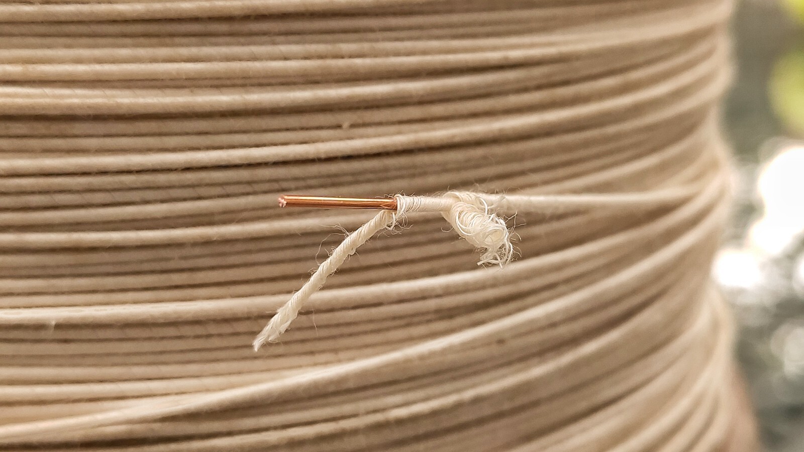 4M Kupferdraht in Baumwolle 0,85 mm für Audio ähnl. Siemens Klangfilm Kupfererze