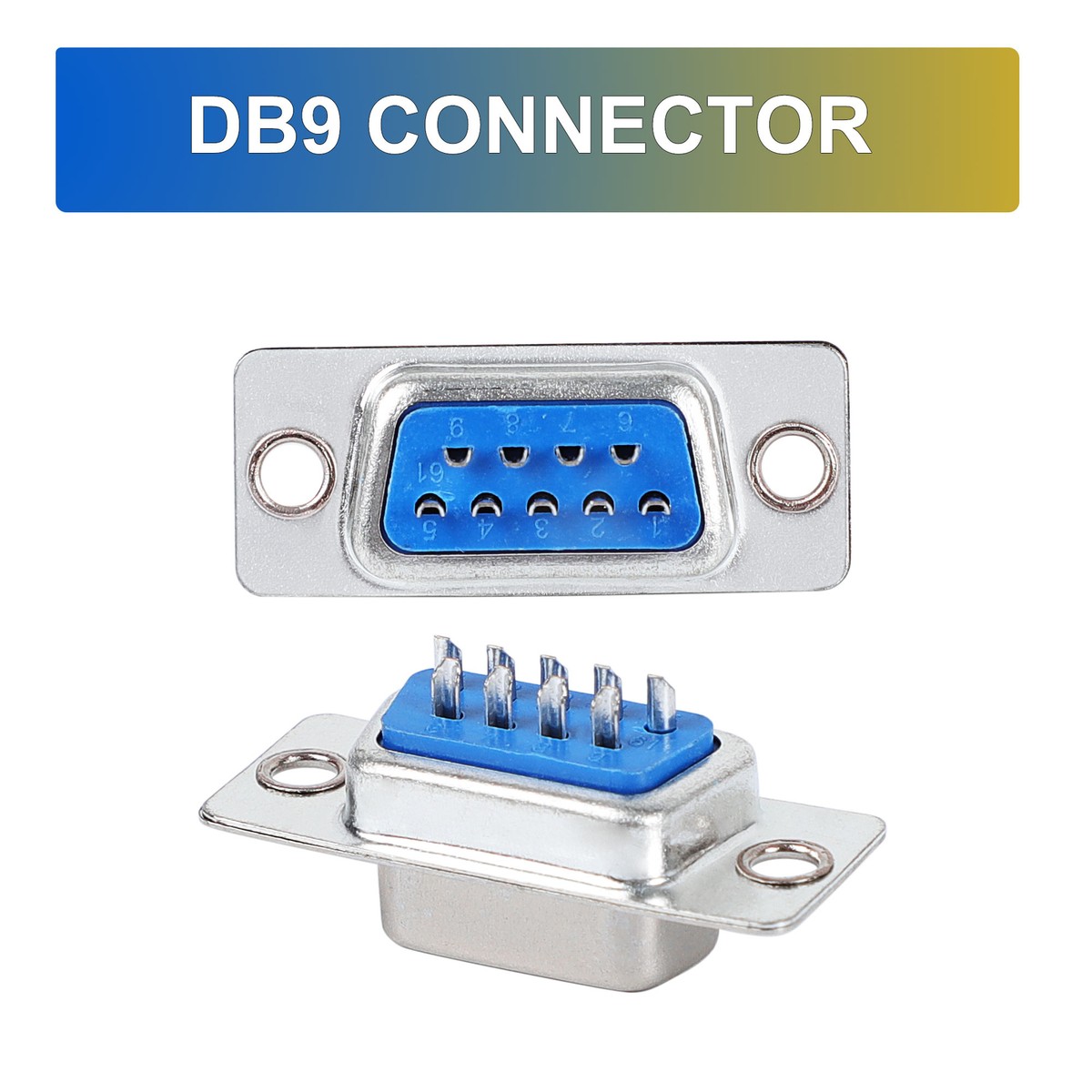 Oiyagai 20 Stuks DB9 Mannelijk & Vrouwelijk – 9-pins RS232 Seriële Soldeerconnector – Voor PC & Accessoires (10x Man, 10x Vrouw)
