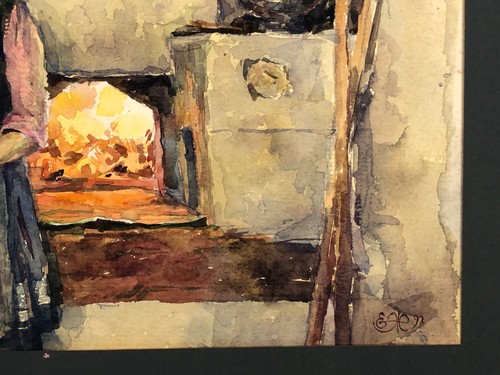 Original Aquarell Malerei Oma Matryona Unikat Signiert Zhurov E.P. Russland 1991 - Bild 7 von 24