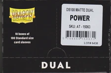 Lot of 10 new 100 ct pk Dragon Shield Dual Matte Deck Sleeves Protectors Power