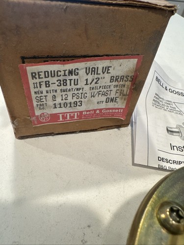 New Bell & Gossett FB-38TU 110193 1/2” Brass Pressure Reducing Valve - Picture 7 of 7