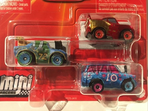 Neu Disney Pixar Autos Mini Racers 3er-Pack Superfly Rusteze McQueen Blindspot - Bild 2 von 3