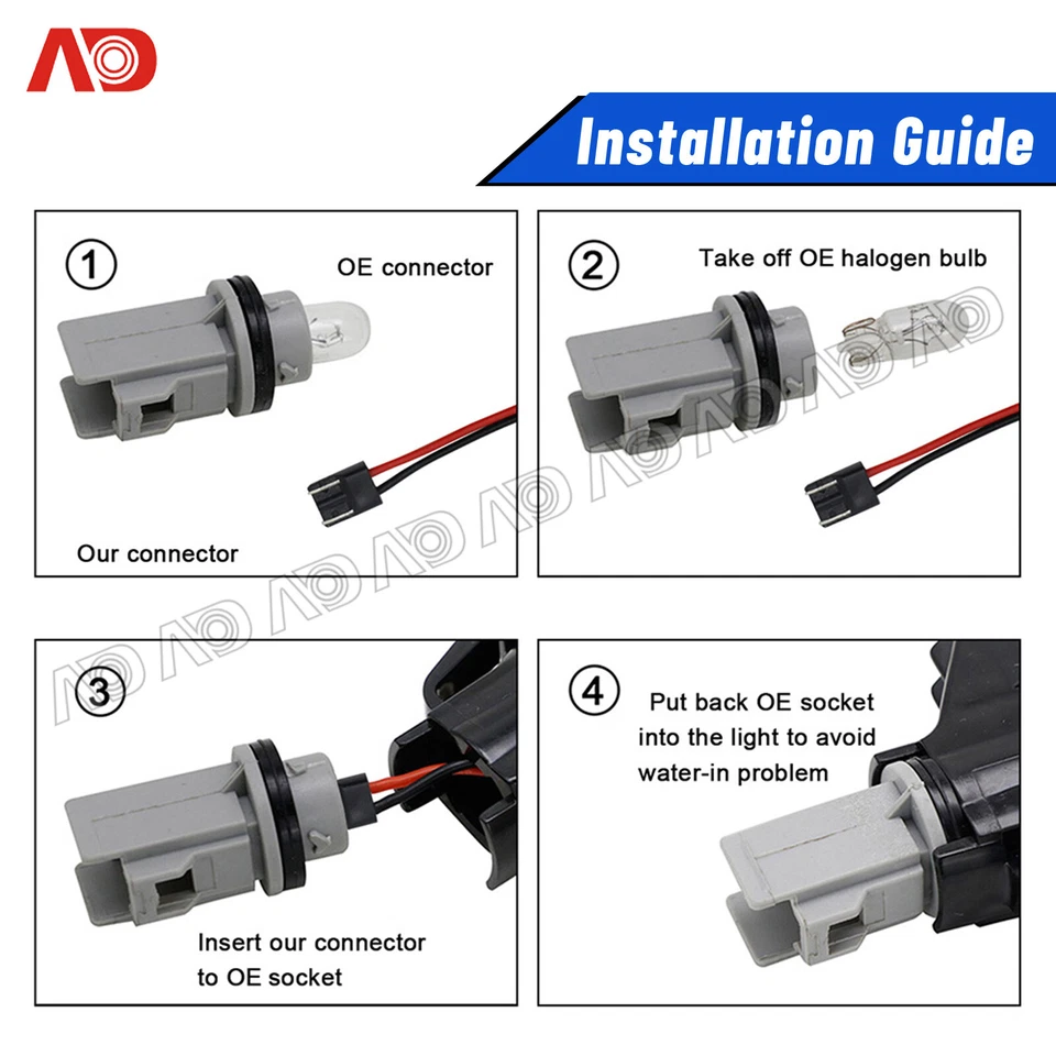 2PCS Led Side Marker Light Turn Signals Lamp For 1992-2002 Dodge Viper 04642930 - Изображение 3 из 4