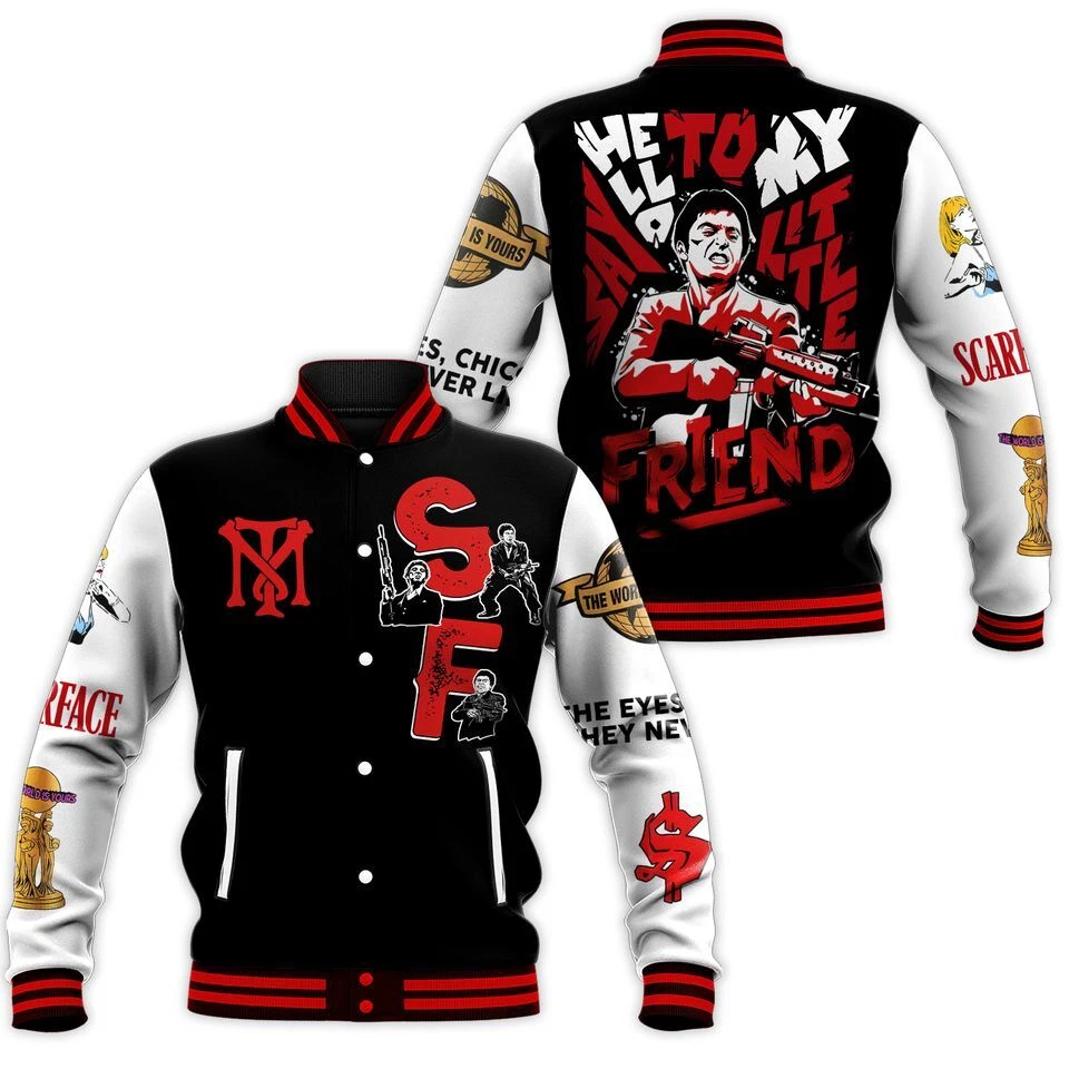 Scarface Al Pacino Varsity Jacket - Lovesexy Baseball Jacket