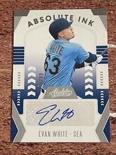 2020 Panini Absolute Baseball Absolute Ink Evan White #AI-EW #’d 72/99 Auto