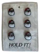 Santa Claus Button Covers - Set Of 6 Hold It!