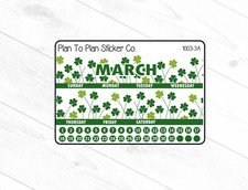 1003-3A March 7X9 Monthly View Planner Stickers.