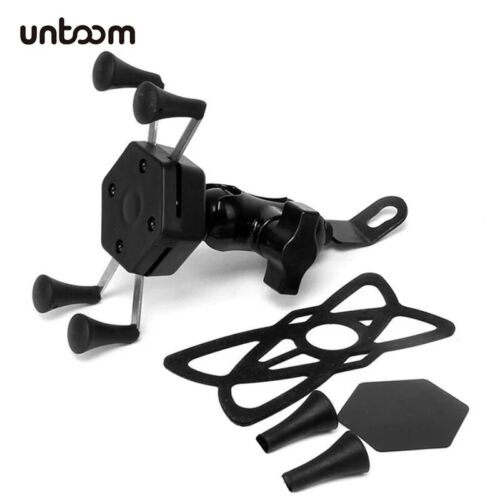 Universal 360 Degrees Motorcycle Motorbike Rearview Mirror Phone Holder Stand - 第 1/7 張圖片