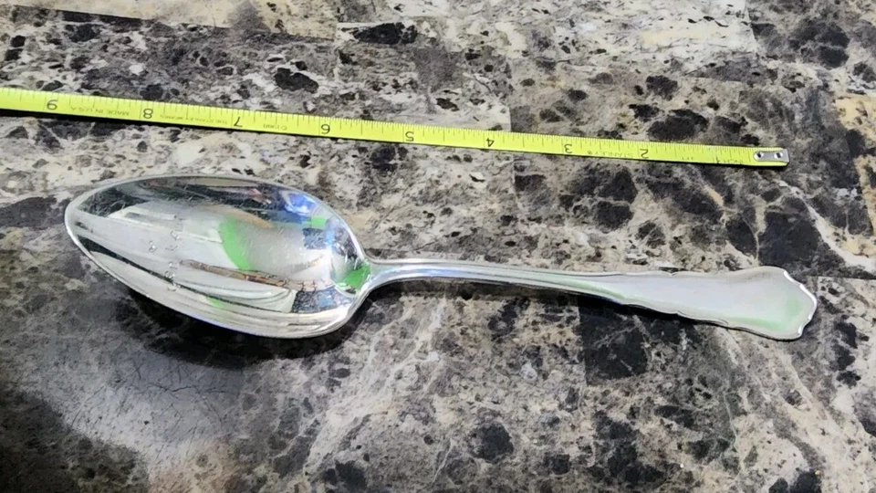 WMF GERMANY SILVERPLATED CHIPPENDALE ENGRAVED BOWL TABLE SERVING SPOON🔎👀 - Image 4 of 4