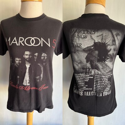 MAROON 5 (2011) Women's ''Hands All Over'' Tour Dates Adam Levine T-Shirt Sz Small