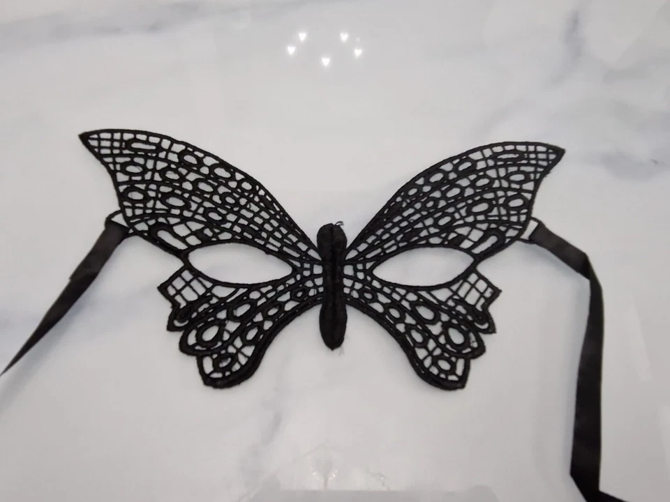 1 x Black Lace Masque Sexy Mascarade Tie Back Eye Visage Femme Fête Play Party B — 第 2/4 张图片