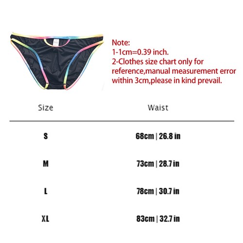 Men's Sexy G-string Thong Low Waist Briefs See-through Rainbow Bikini Underwea v - Picture 2 of 29