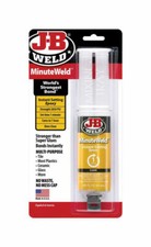 JB Weld 50101 MinuteWeld Instant Setting Epoxy Syringe Dries Clear 25ml