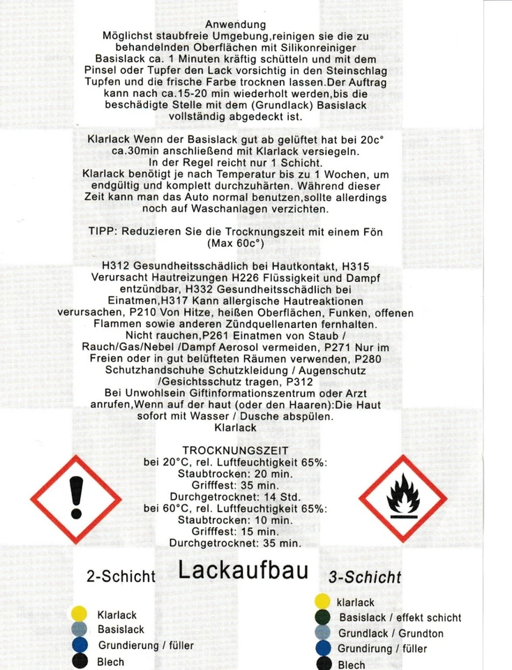 Lackstift Set geeignet für Mini, 850 Pepper White / Dreifach / U850 / je 10ml - Bild 2 von 4