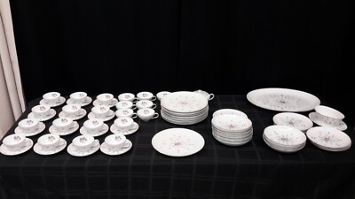 72 piece harmony house rosebud pattern china set (mm1645)