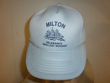 MILTON DELAWARE'S SMALLEST WONDER HAT Clipper Ship Boat Building City Small Town
