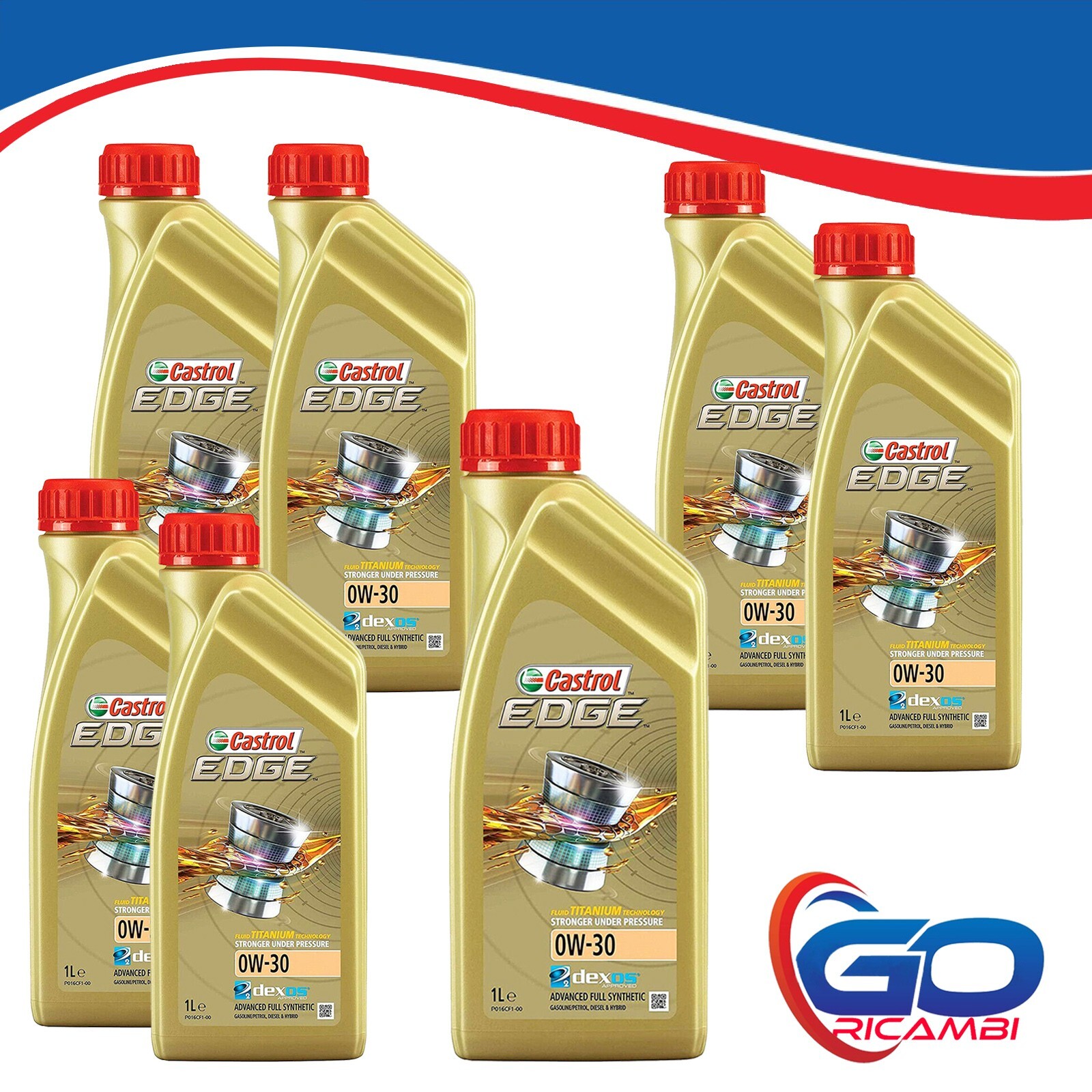 7 Lt Olio Motore CASTROL EDGE TITANIUM FST 0w30 FULL SYNTHETIC SINTETICO