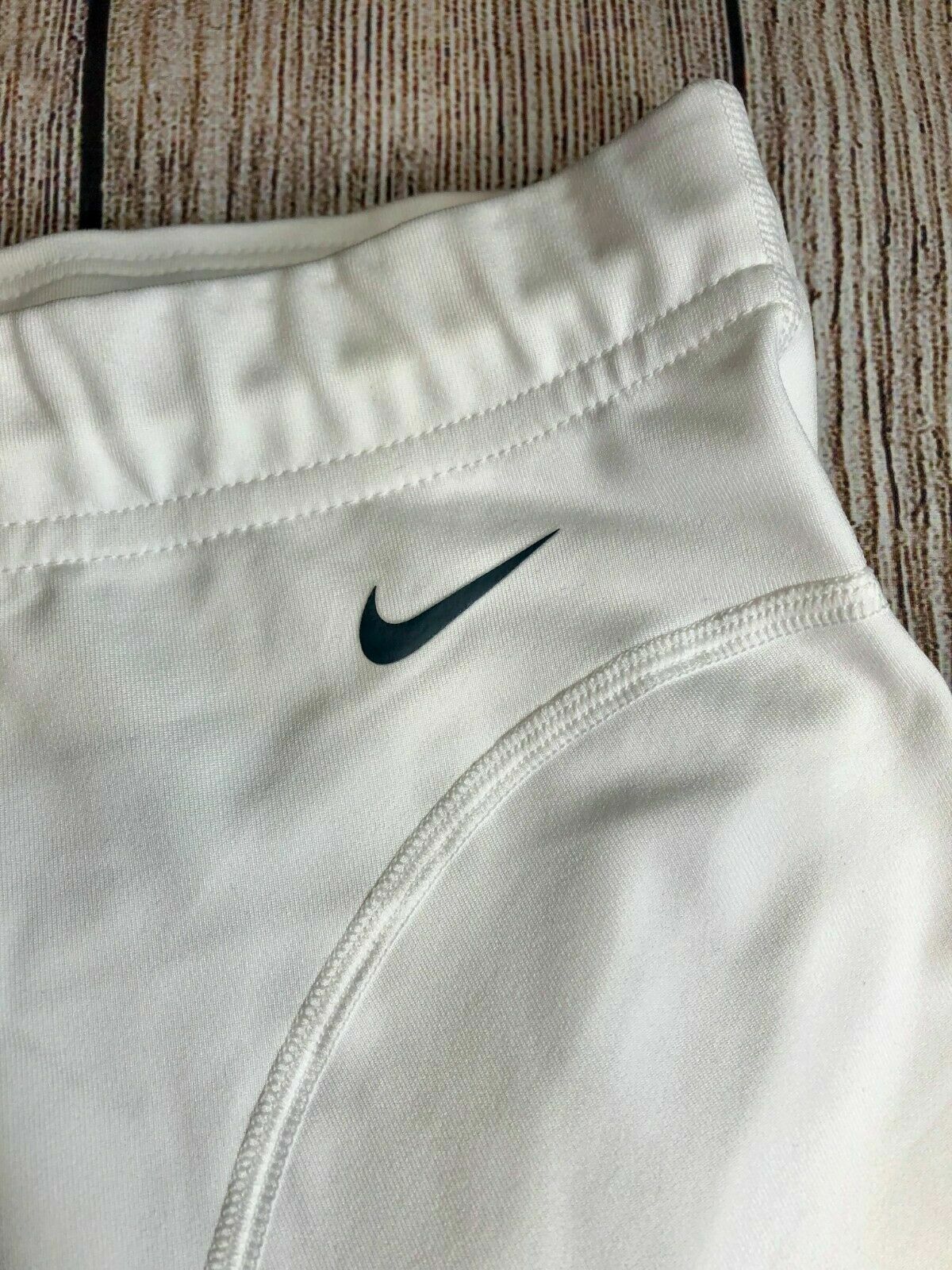 Women's NIKE 9" Compression Shorts RN56323 CA05553 White & Gold