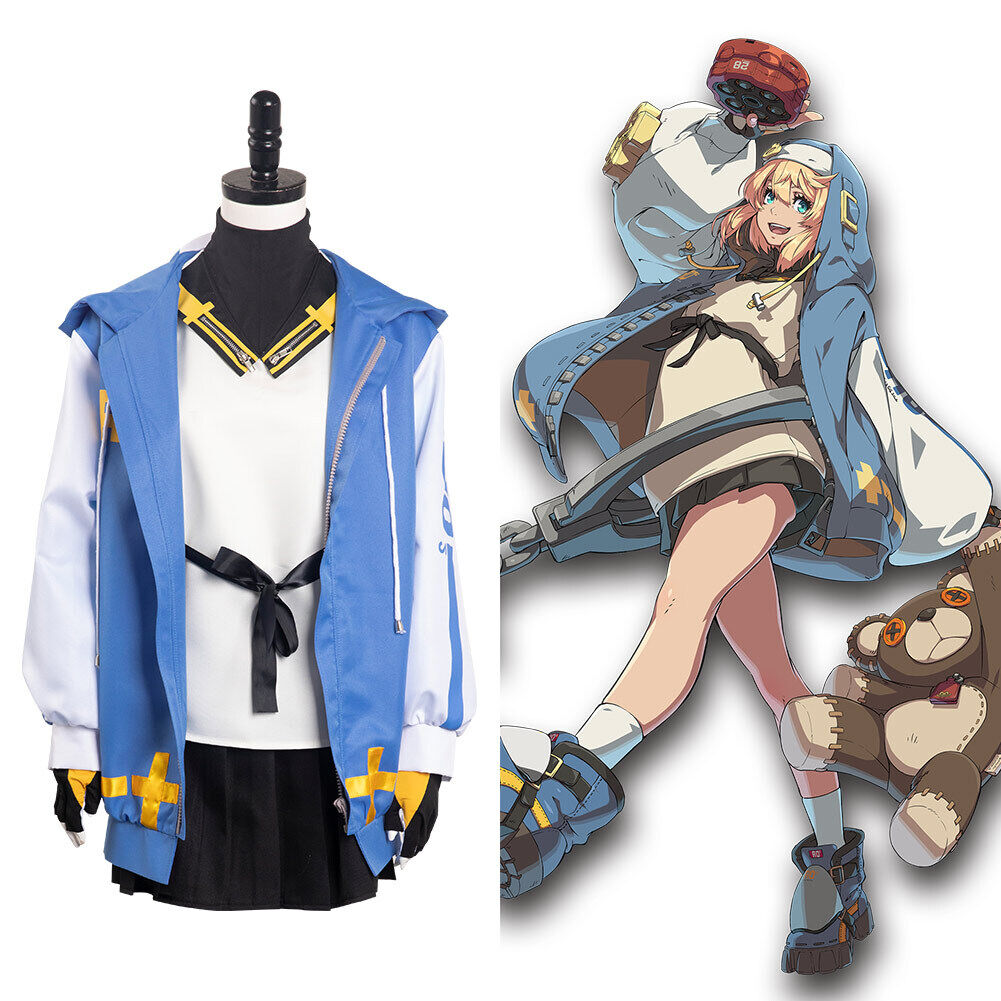 Guilty Gear -Strive Bridget Cosplay Costume Hoodie Skirt Outfits Party Suit