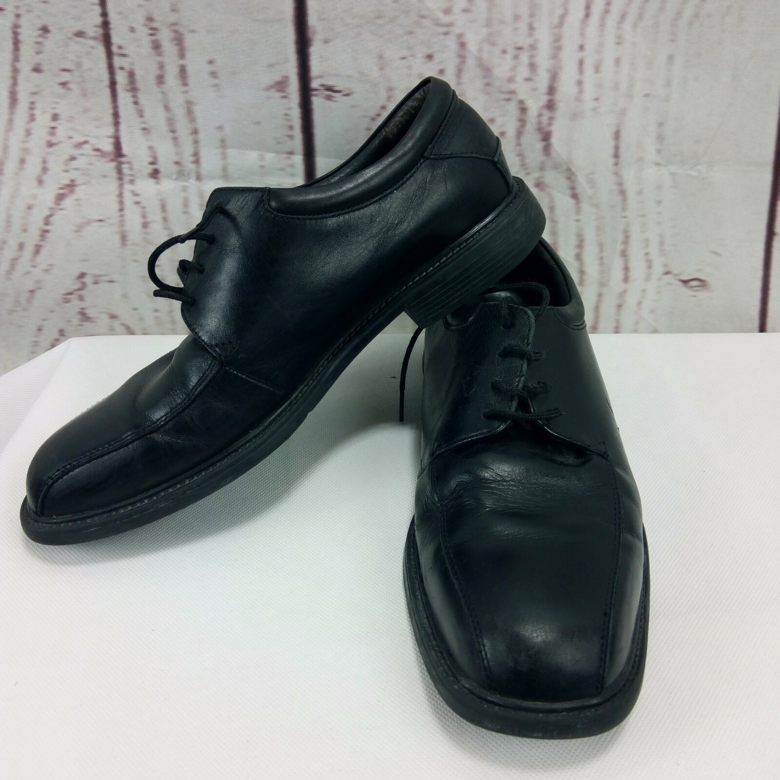 SAOLA Scarpe eleganti Oxford Nunn Bush Comfort Gel da uomo in pelle nera taglia 10 5M