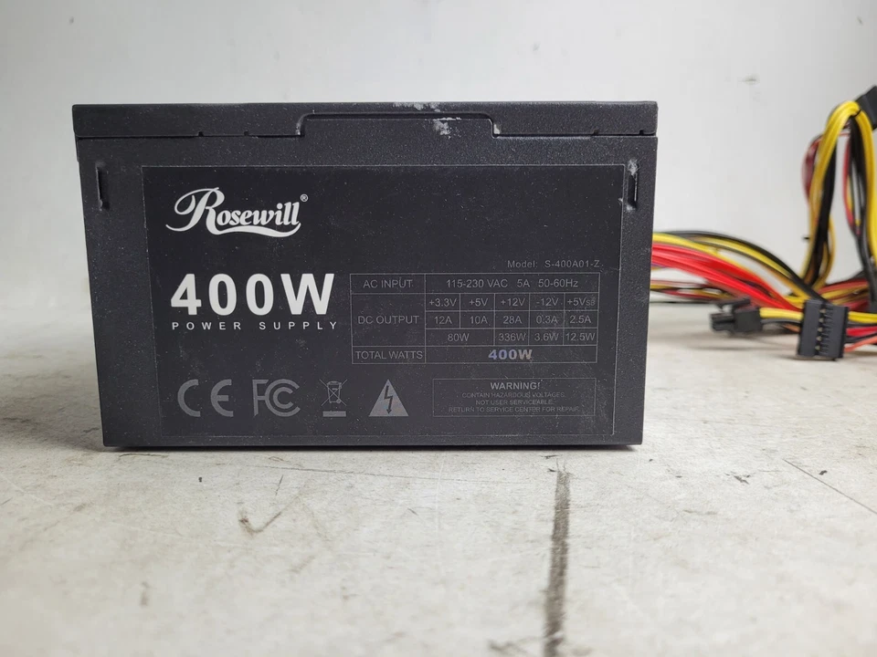 Rosewill S-400A01-Z 400W PSU Power Supply #1323 - Image 2 of 4