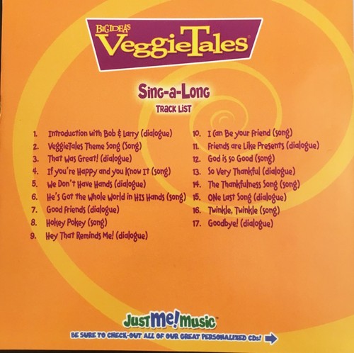 Mp3 Download Veggie Tales Sing A Long Personalized Album Real Character Voices Ebay