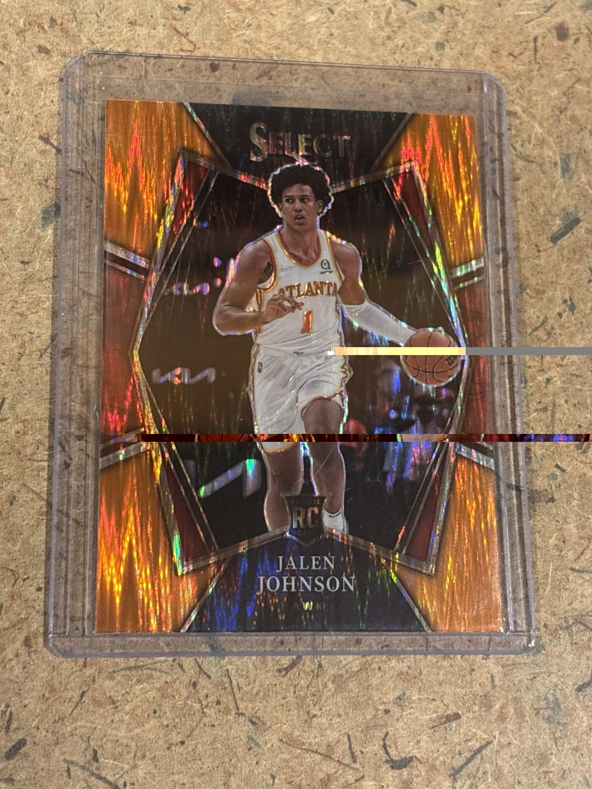 2021-22 Panini Select - Premier Level Jalen Johnson #200 Orange Flash Prizm (RC)