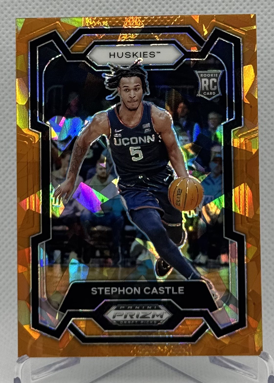 2024-25 Panini Prizm Draft Picks - Stephon Castle #17 Orange Ice Prizm (RC)