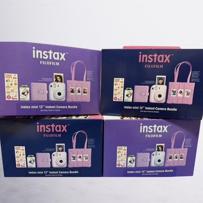 FujiFilm Instax Mini 12 Holiday Bundle (4 Boxes) 2 Blue Pastel & 2 Lilac Purple