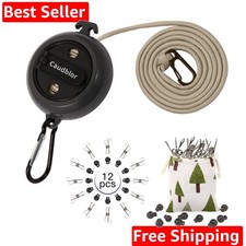 Portable Travel Clothesline Cord, Adjustable 33ft Camping Clothes line, Laund...