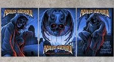 AVENGED SEVENFOLD 3x Poster Chicago Nonfoil Soldier Field Official Merch #/50