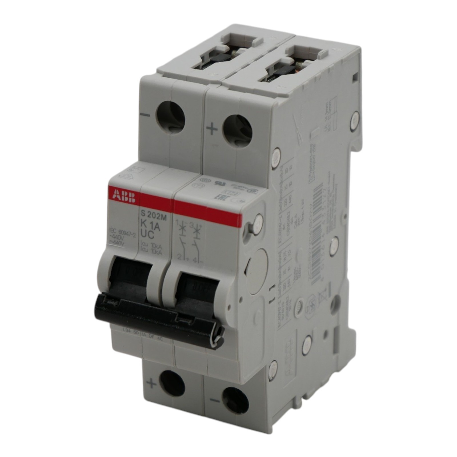 ABB S202M K 1A UC S202M-K1UC 2CDS272061R0217 Miniature Circuit Breaker -used-