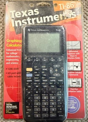 Texas Instruments TI-86 Graphing Calculator NEW SEALED Vintage 1997 NOS in Pkg
