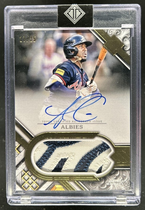 2025 Topps Transcendent Ozzie Albies Patch Auto Autograph #/25 Braves