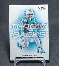 Tyreek Hill Throw Backs Insert 2025 Score Football Card #18 Miami Dolphins