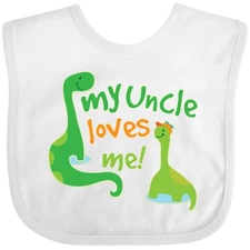 Inktastic My Uncle Loves Me Baby Bib Kids Clothing Infant