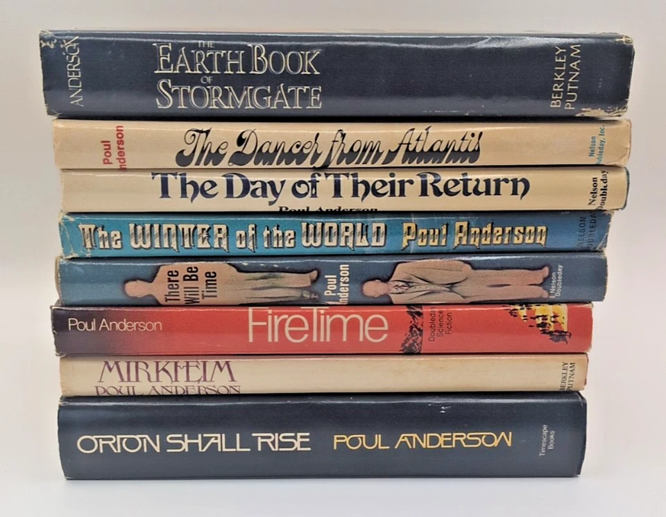 Poul Anderson Book Lot Of 8 Books Sci Fi There Will Be Time, Fire Time, and More - Image 3 of 4