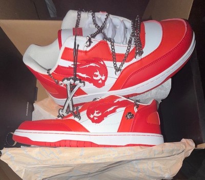 Watson shoes (urban streetwear) US size 9 men/ 10.5 women Color (red)  w/ chain 